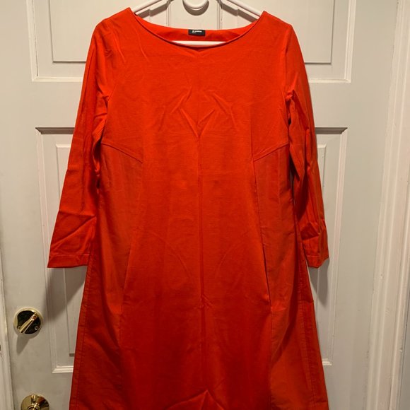 Jil Sander~ Timeless Red Dress w/ Pleated Back. Gorgeous! - Picture 2 of 16